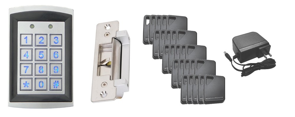 Stand Alone Access Control Kit: Key Pad/Prox Reader, Electric Strike &  Key Fobs
