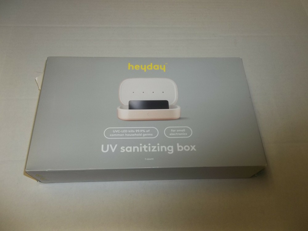 New Heyday White UV Sanitizing Box For Small Electronics