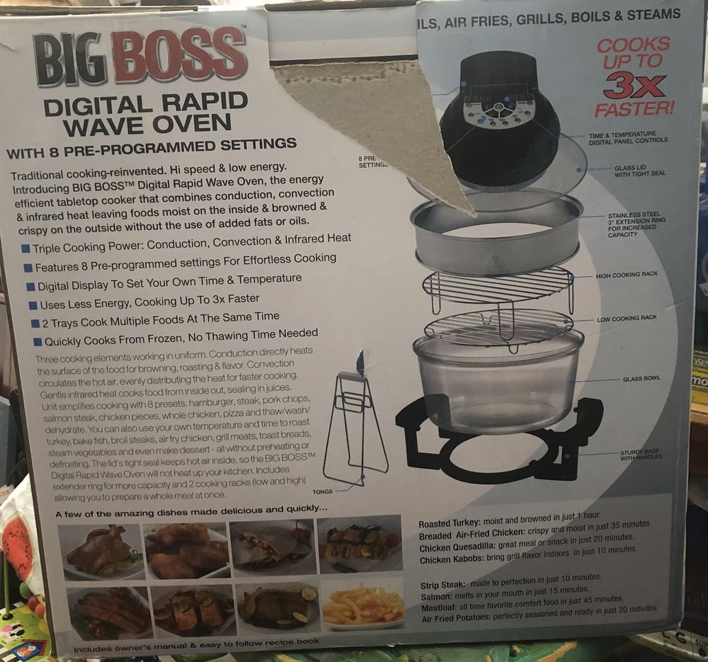 Big Boss Digital Rapid Wave Oven With 8 Pre-Programmed Settings