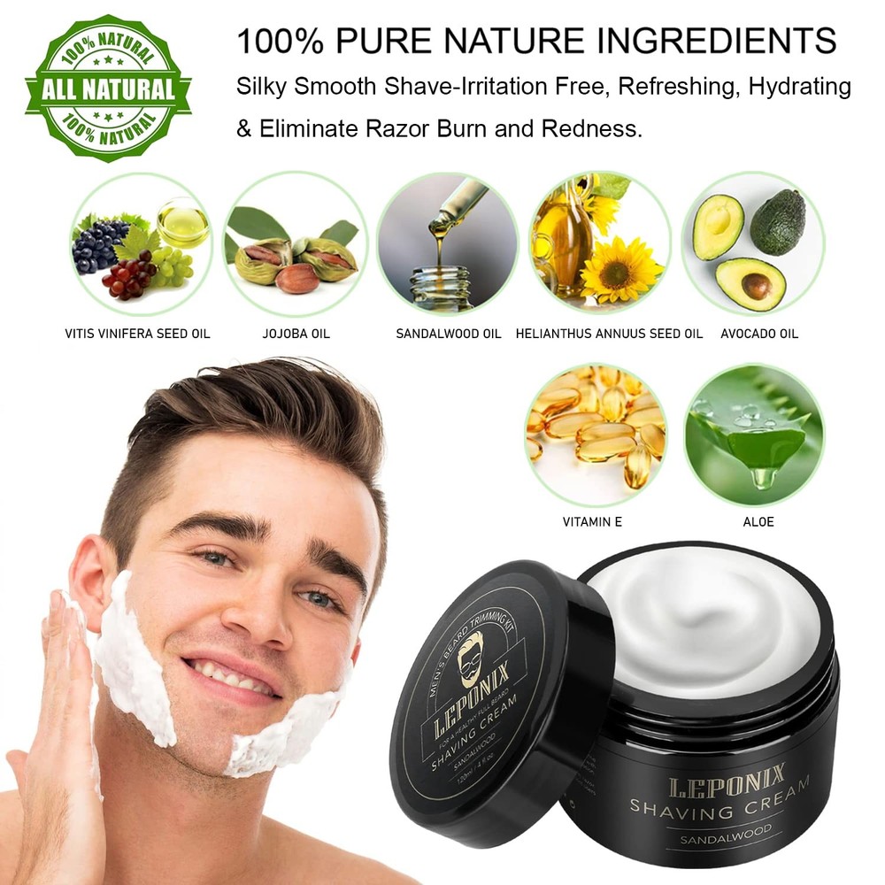 Shaving Kit for Men, Include Soap Brush, Shaving...