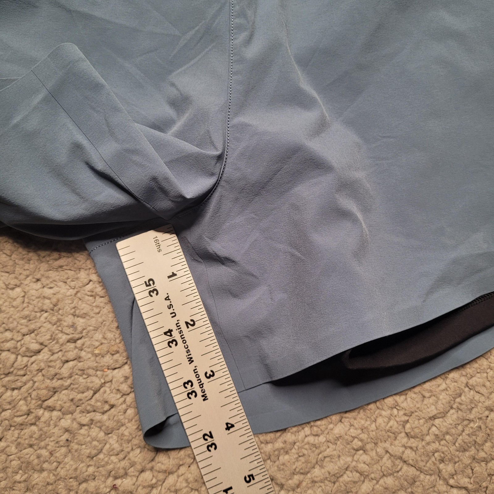 On Running Shorts Womens Medium Blue Stone Lined Lightweight Athletic Sport