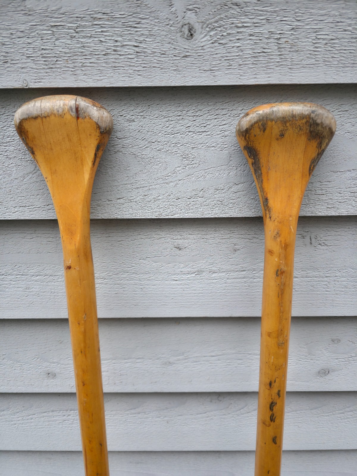 VINTAGE Old Wooden Paddles Oars UPPER CANADA Measures 54"