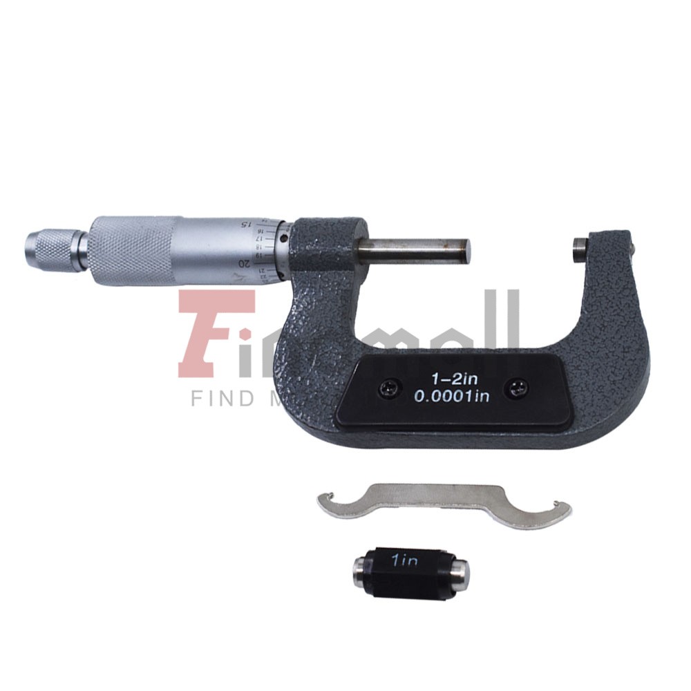 HiGH PRECISION 1 - 2 INCH STANDARD OUTSIDE MICROMETER .0001"