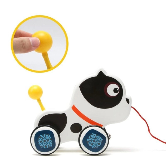 Tanix Dole Bulldog Push & Pull-Along Tractor Toy Enhanced Learning for Toddlers