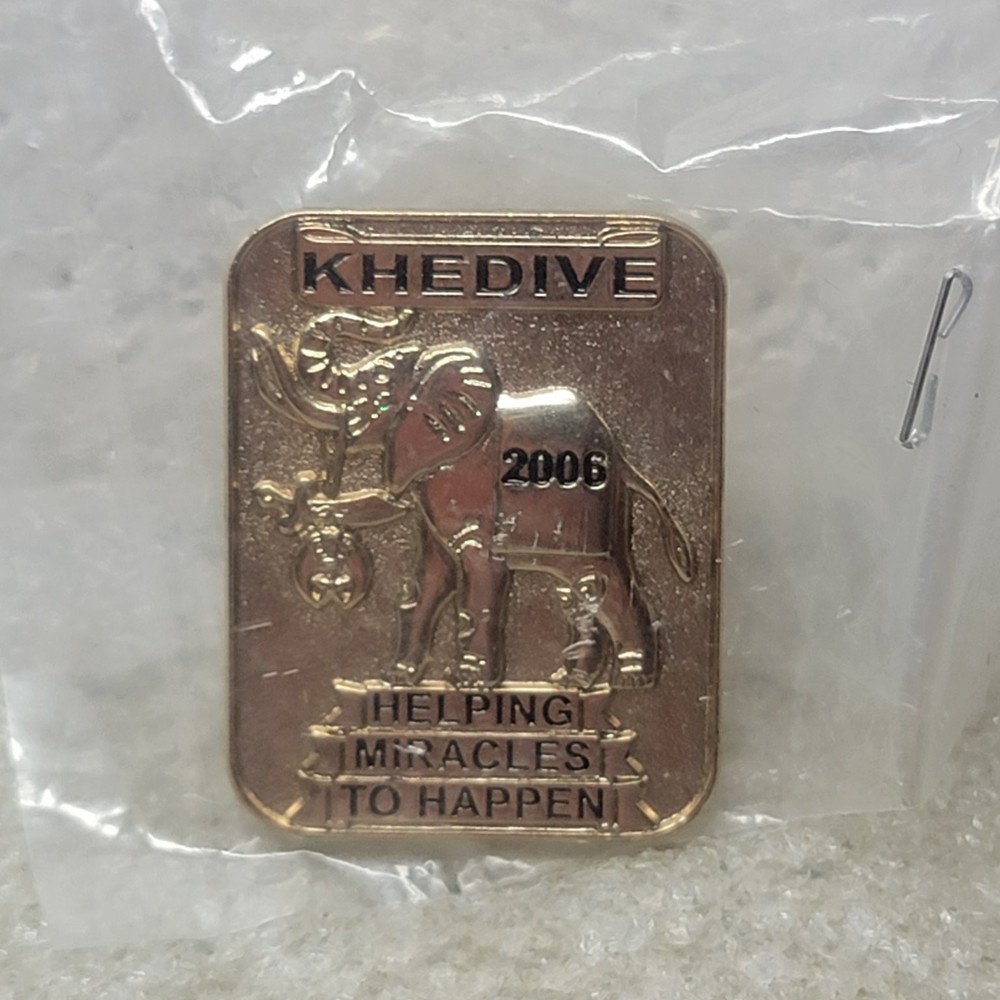 Masonic Lapel Pin Elephant Khedive 2006 Clutch Back Pin