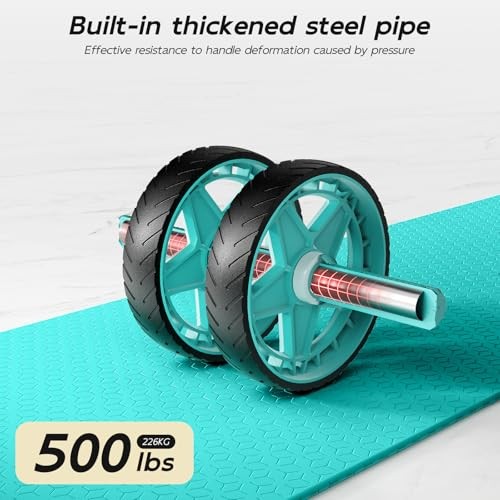 Double-Wheel Ab Roller for Core Training – Rebound Design with Adjustable Green