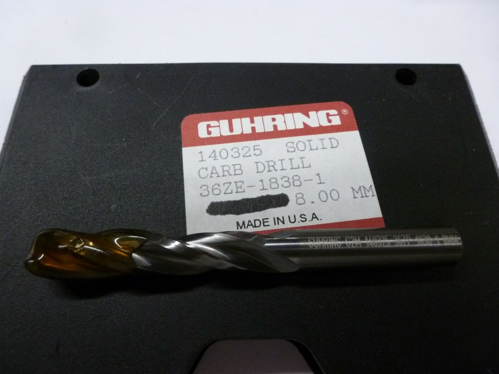 Guhring Solid Carbide 8 MM drill bit