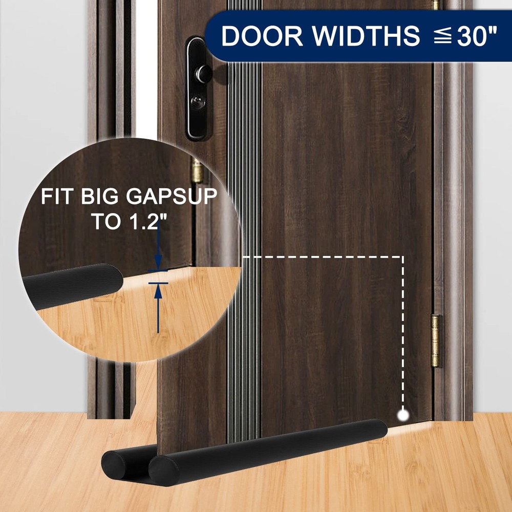 Adjustable Under Door Draft Stopper - Effectively Blocks Cold Air, Wind, Dust...