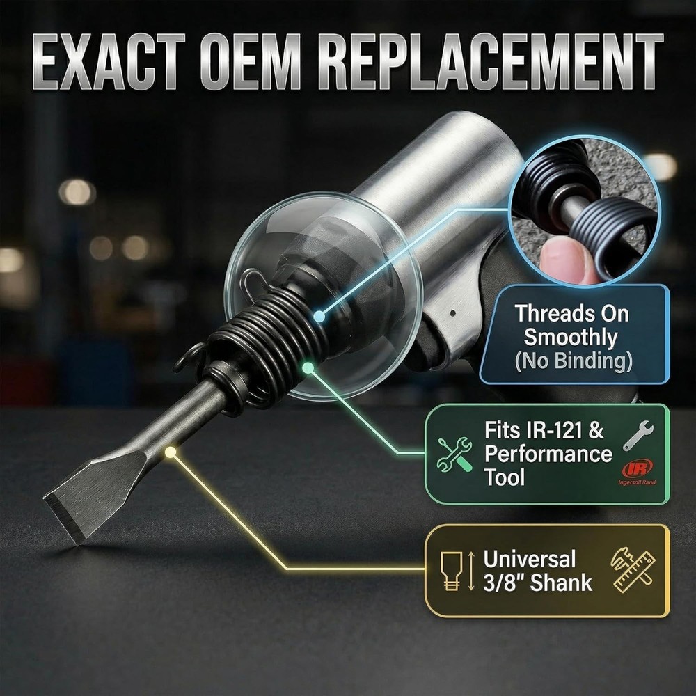 Retainer for Air Hammer Chisel Gun - Secure 3/8in Replacement Part for Attach...