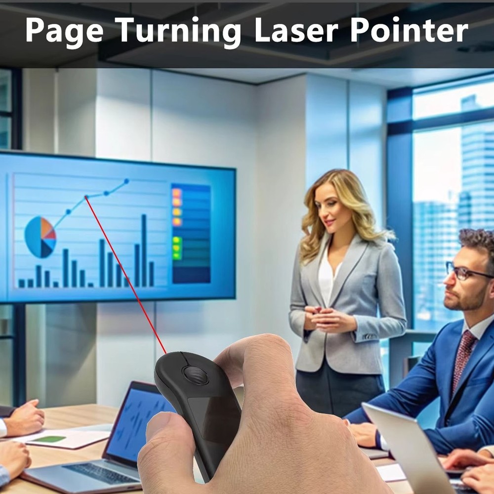 Rechargeable Wireless Presenter Remote For Effortless Presentations GRNE