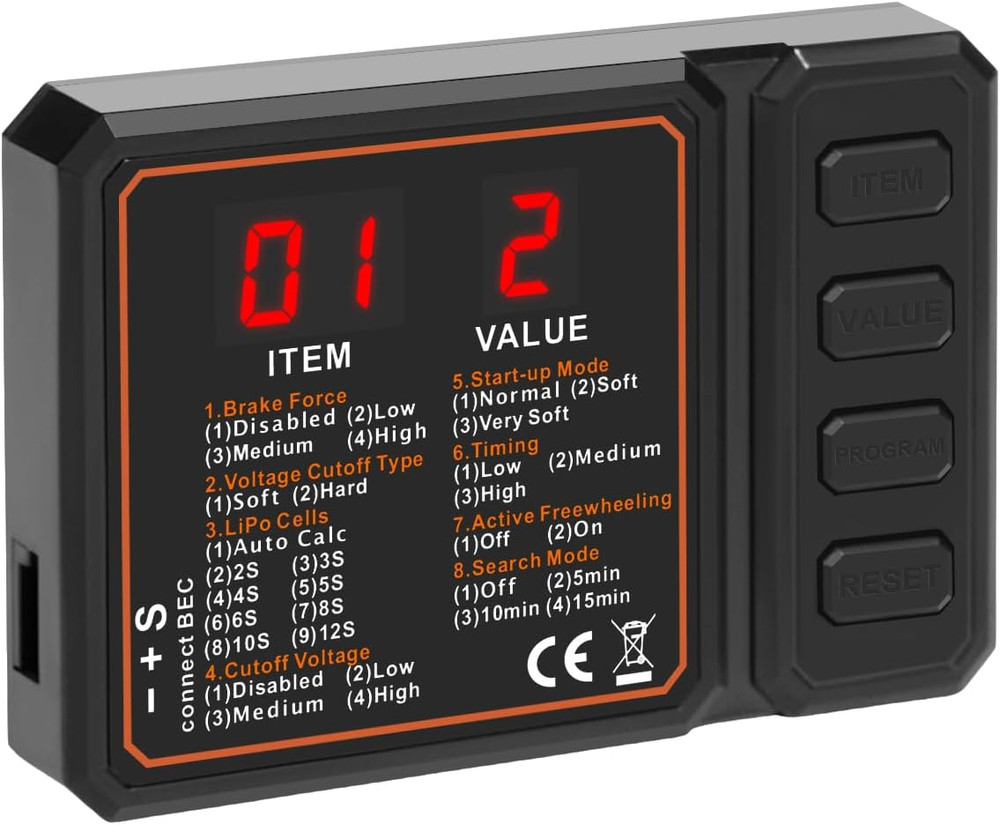 Portable Brushless Speed Controller Programming Card for Car and Helicopter Mode