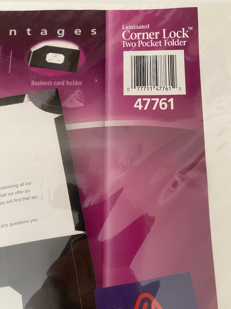Avery Laminated Corner Lock Two Pocket Folders 10 Pack #47761