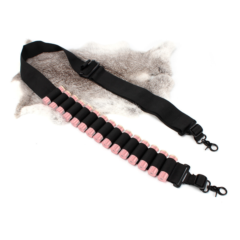 Tactical Shotgun Sling 15 Rounds 2 Point Gun Sling 12/20 Gauge Shell Ammo Pouch