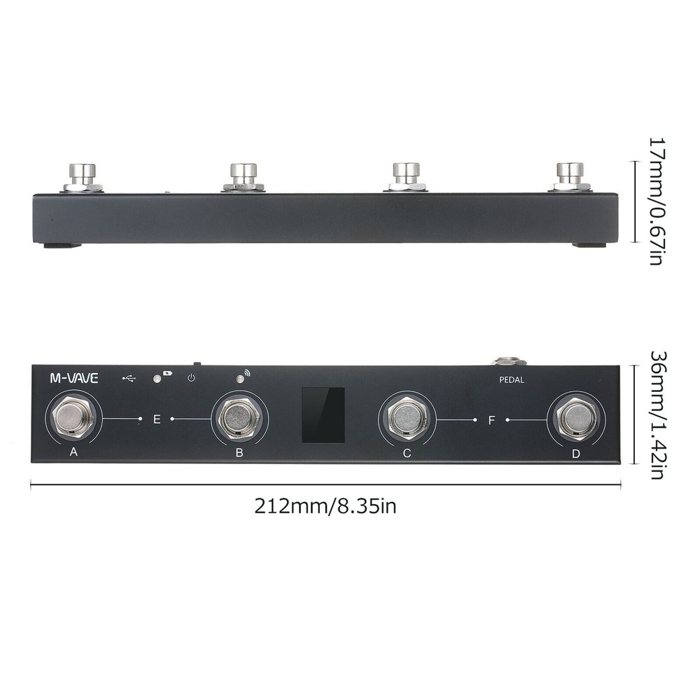 M-VAVE Chocolate Wireless MIDI Controller Programmable 4 Buttons Rechargeable