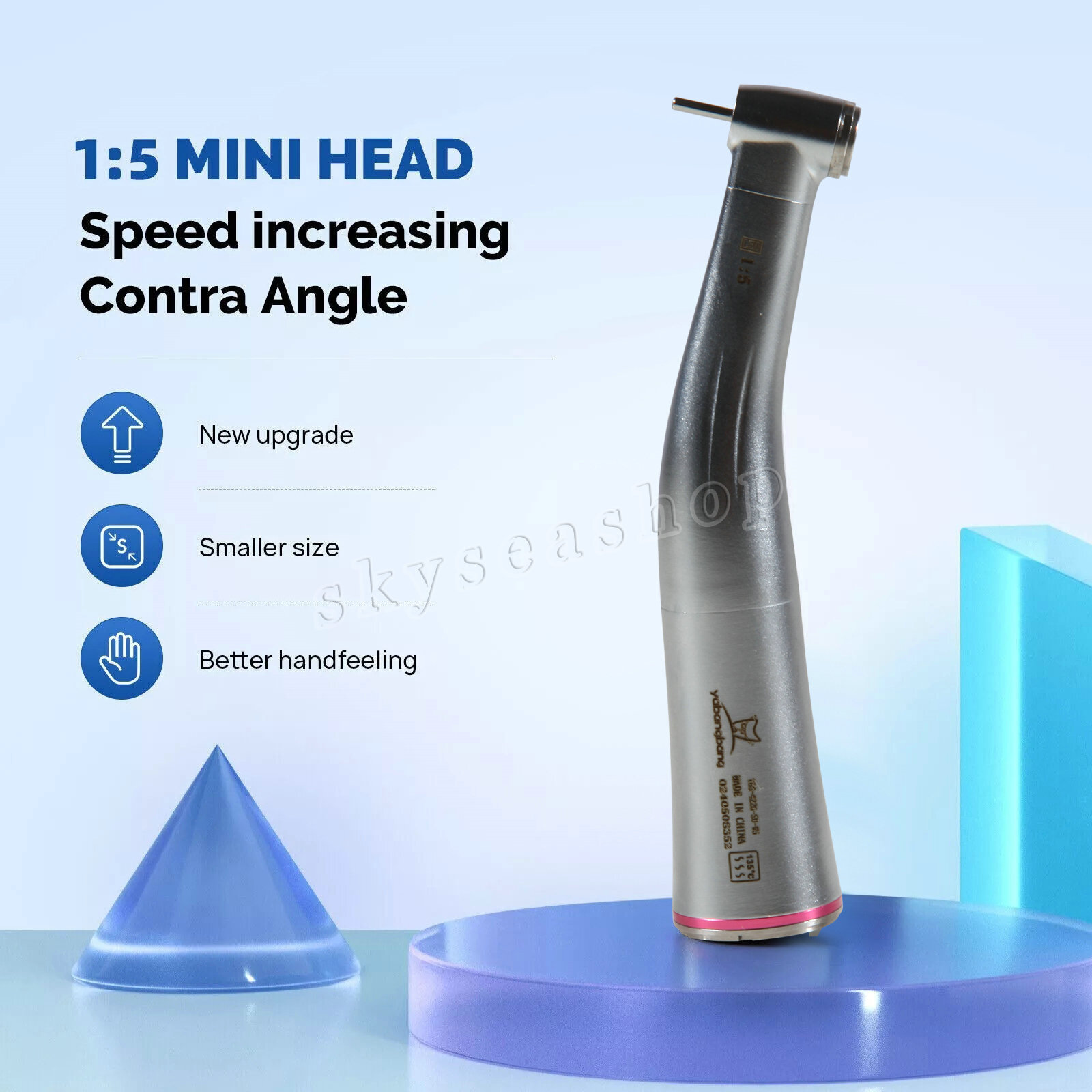 Dental 1:5 LED Fiber Optic Contra Angle Handpiece Fit For NSK Ti-MAX X95L