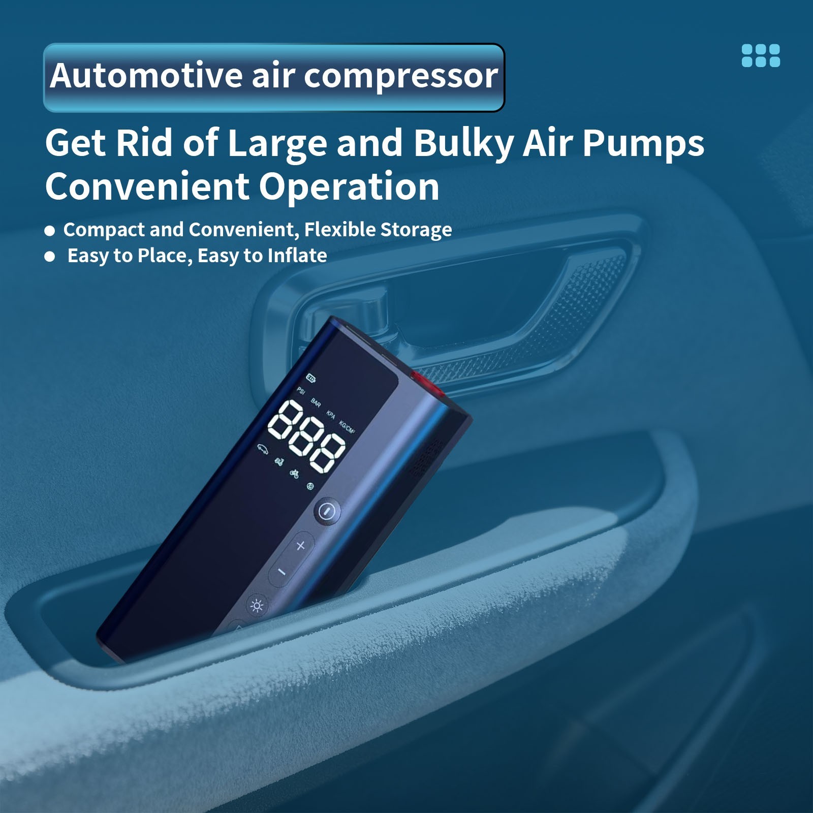 Upgrade Auto Tyre Inflator Air Pump Car Compressor Electric Portable Power Bank