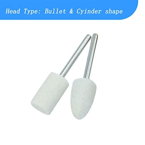 20 Pieces Compressed Wool Polishing Wheels Wool Felt Grinding Bits Buffing