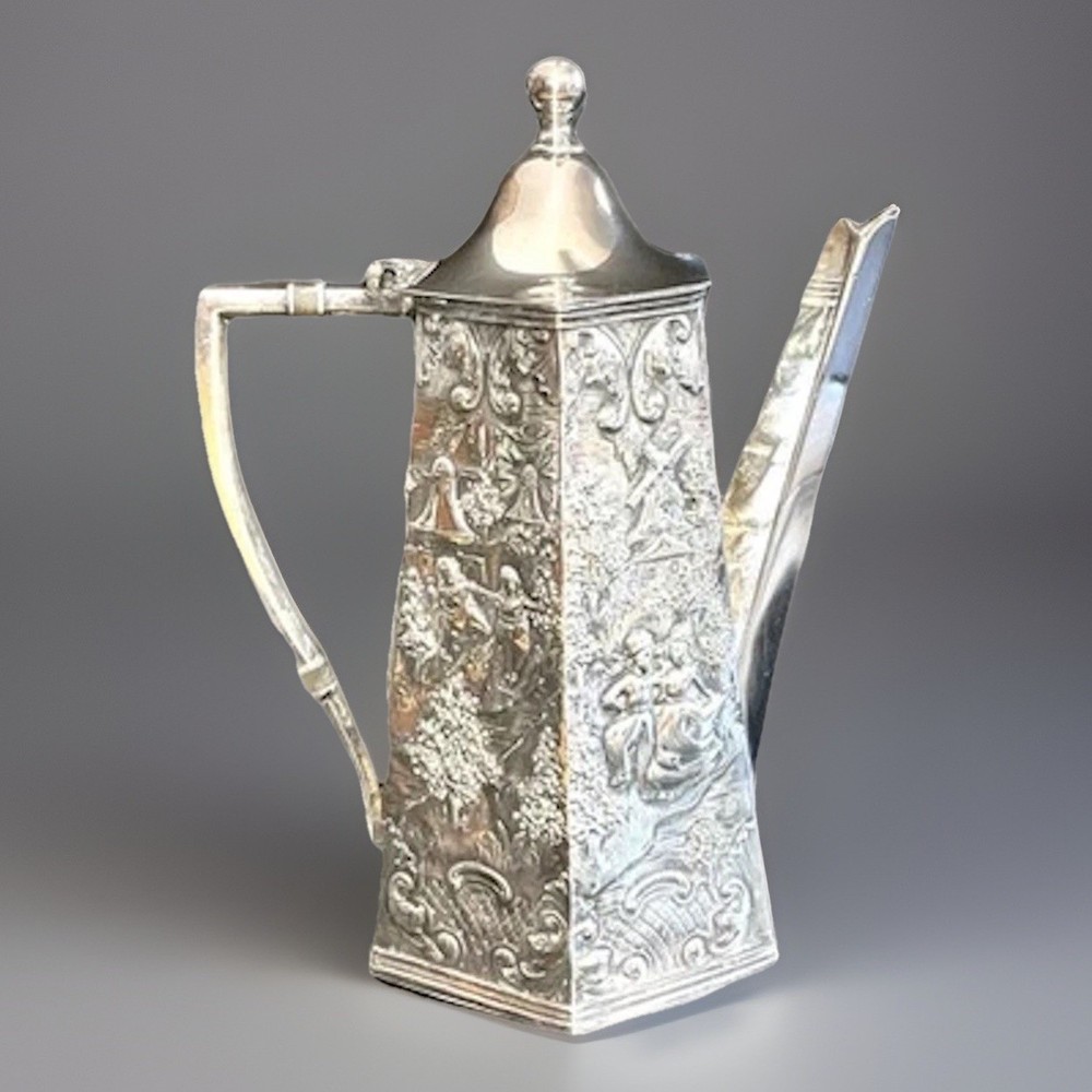 Barbour Repousse' Silverplate Tea / Coffee Server In PRISTINE Condition-1890's