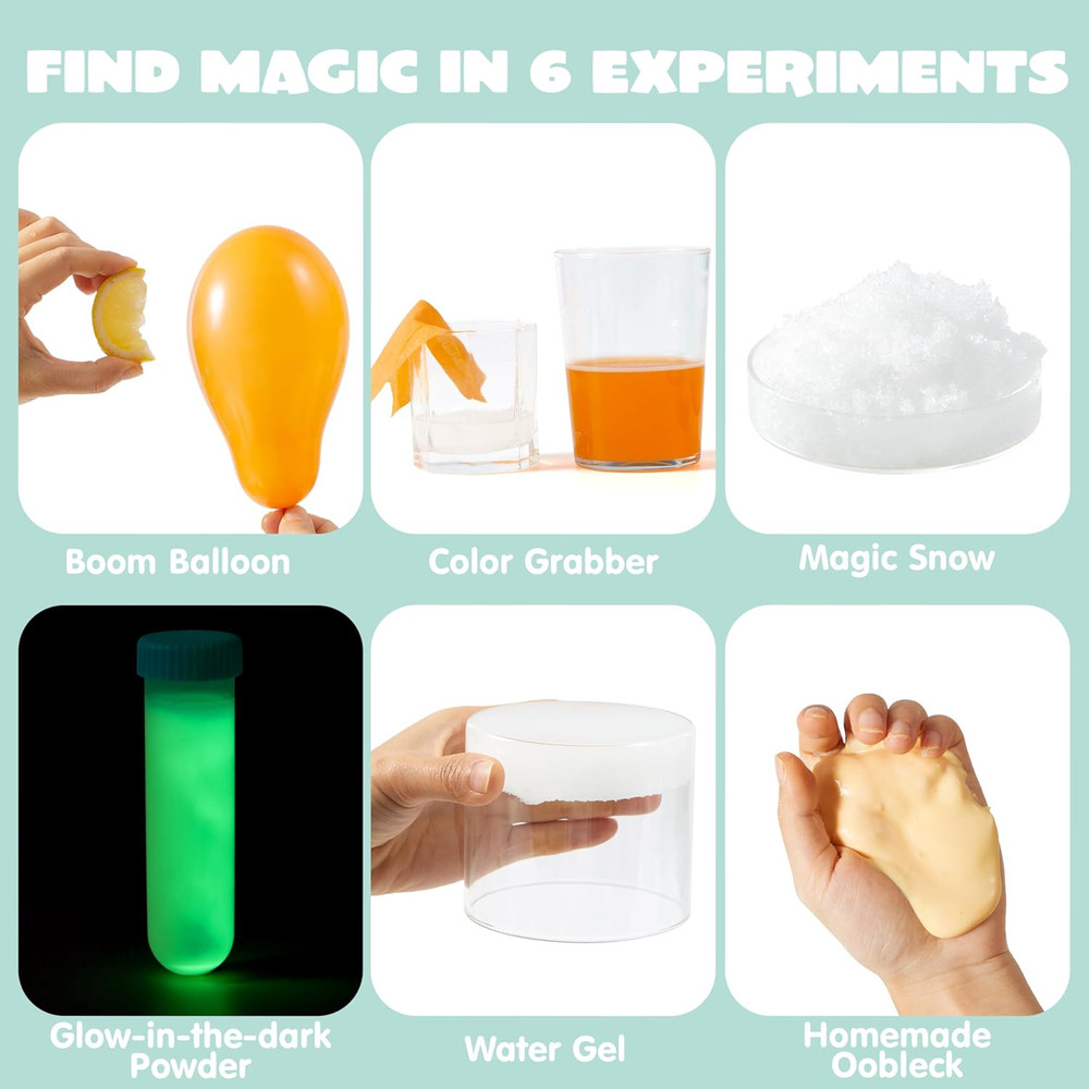 6Pcs Prefilled Easter Eggs with Toys, Plastic Eggs with Science Experiment, Bask