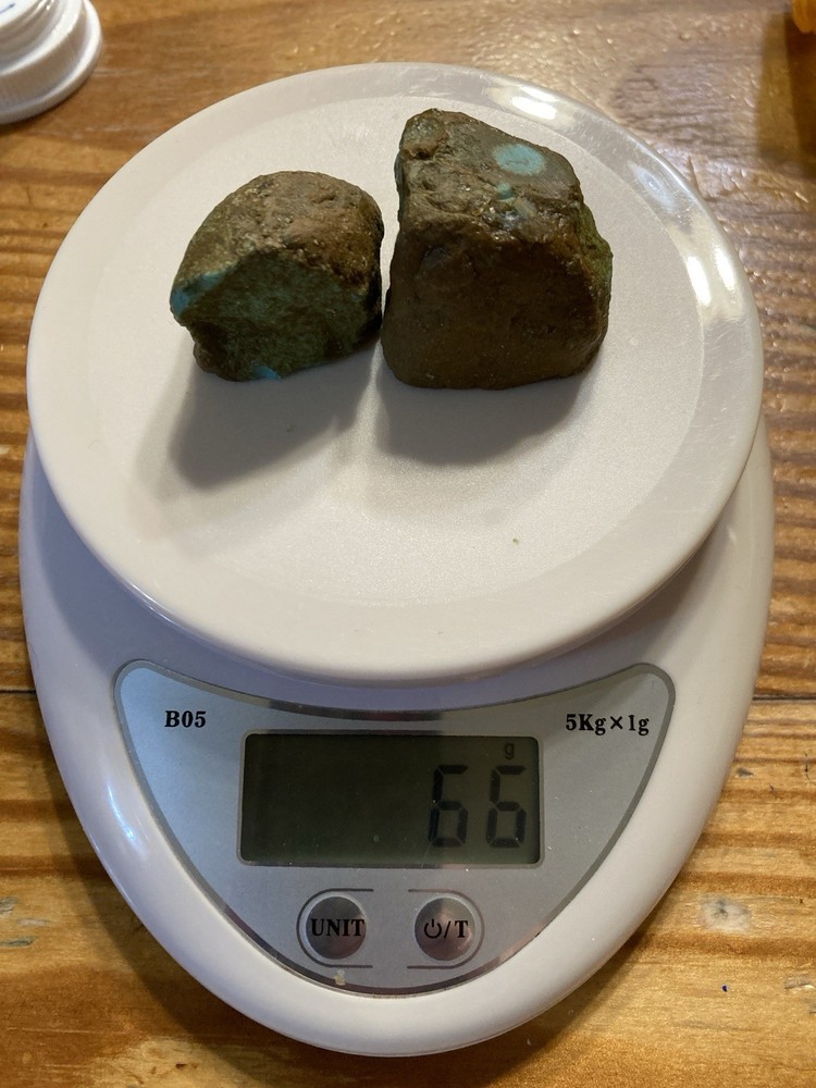 Turquoise Nugget #8 Mine Stabilized 66 Grams Split 330 Carats