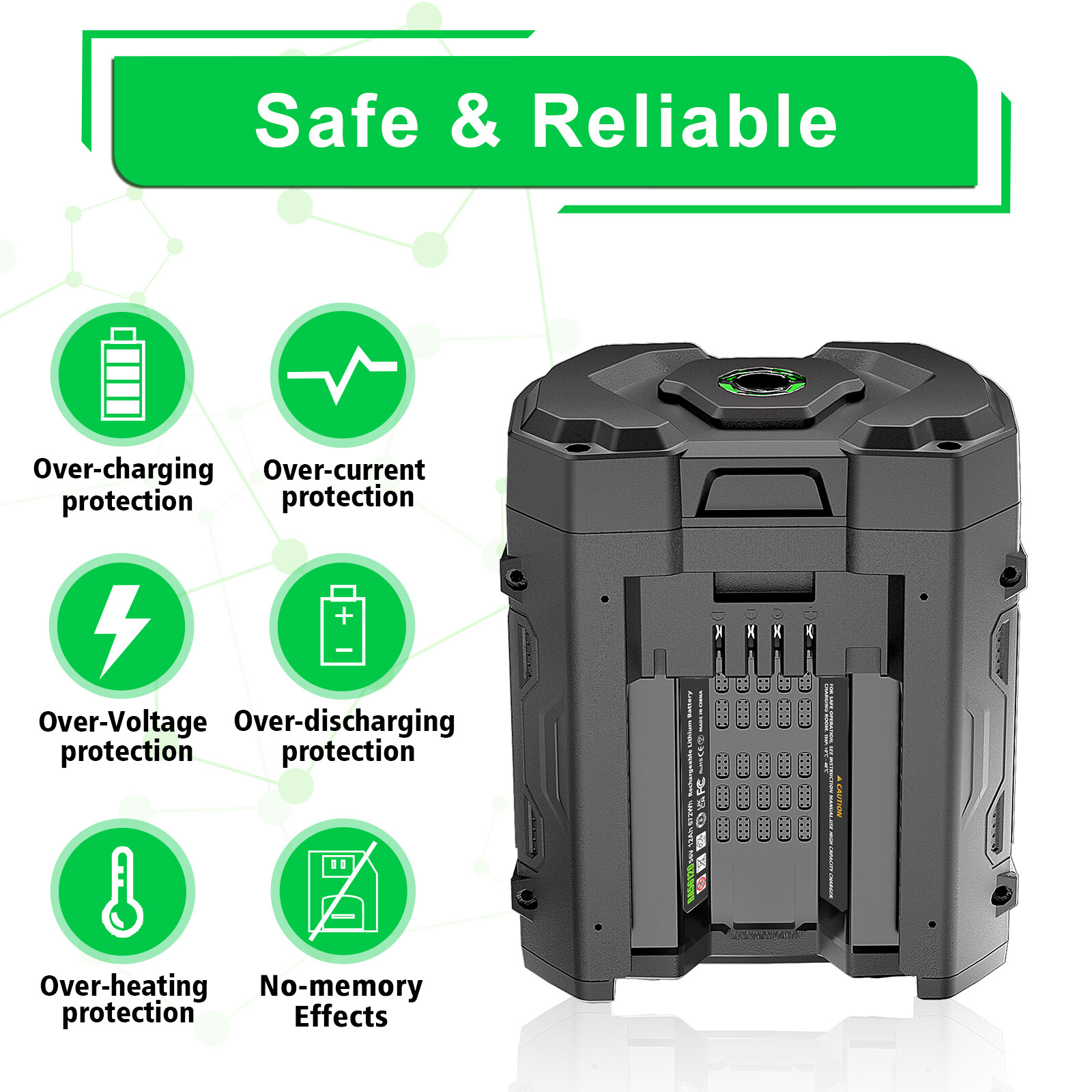 2 PACK 12AH Battery For EGO 56V 56Volt BA5600T POWER+ Lithium Ion BA2240 BA2800T