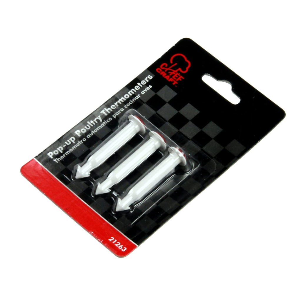 3-Pack Chef set White/Red White Plastic Craft Basic Pop-up Poultry