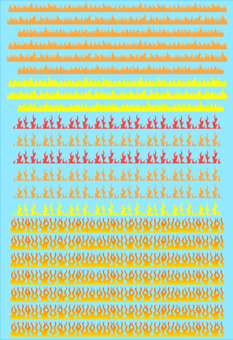 Warhammer 40k Salamanders Flame Fire Markings Custom Transfer Sheet A6