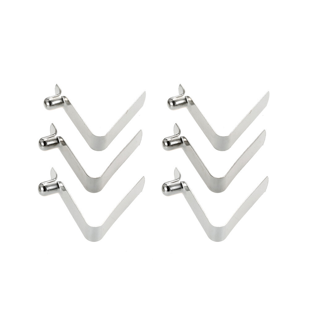 6pcs Kayak Paddle Spring Clips Tent Pole Clips Push Button Spring Snap Clip