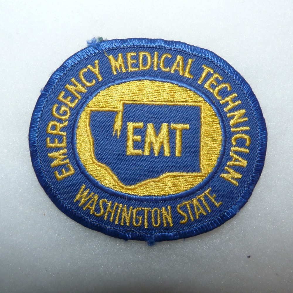 Original Washington State Emergency Medical Technician Blue Sleeve Patch