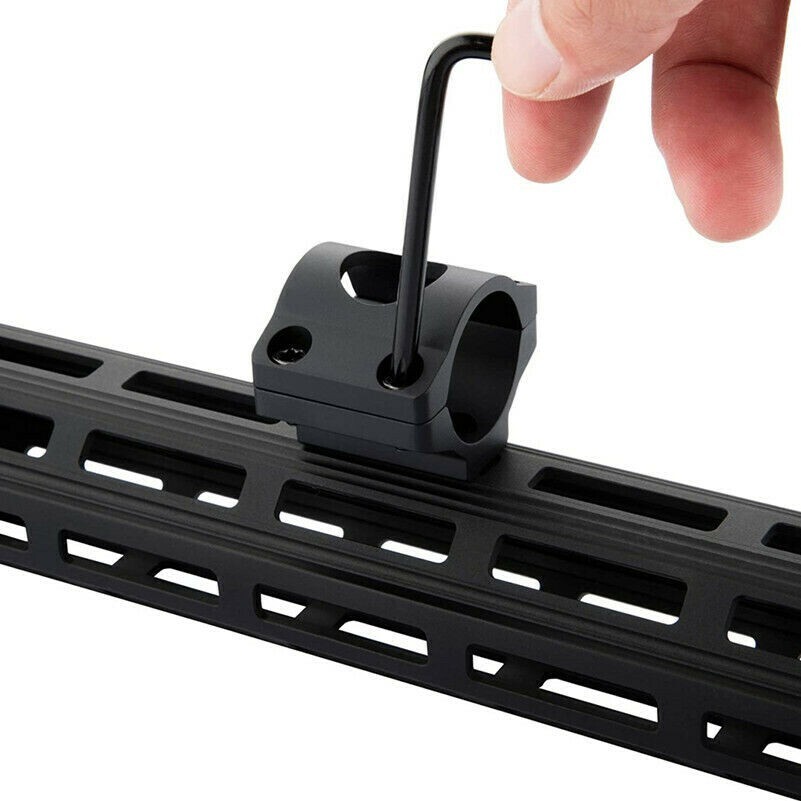 Tactical M-LOK Offset Light Mount 1" Ring Mount for Flashlight Scope MLOK Rail