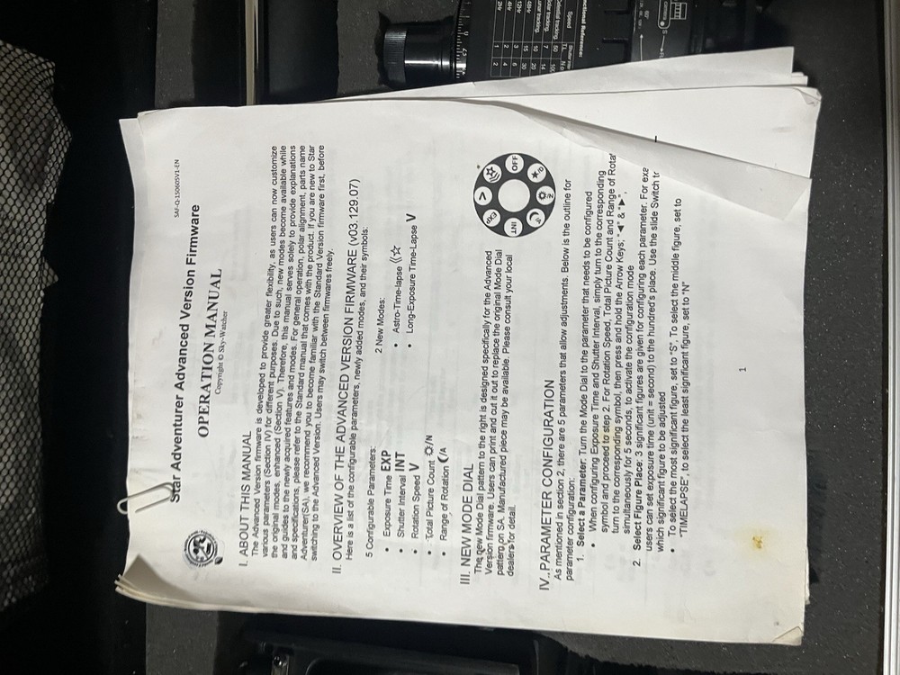 Sky-Watcher Star Adventurer Equatorial Mount for Camera, Quick Function