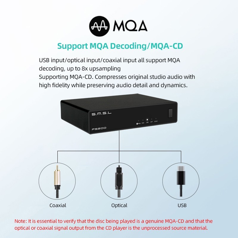 1PC SMSL PS200PRO Multifunctional Audio Decoder ES9039Q2M PCM768 DSD512 PS5