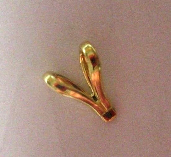 14k - YELLOW GOLD MEDIUM PENDENT LOOP. Sku  F 22