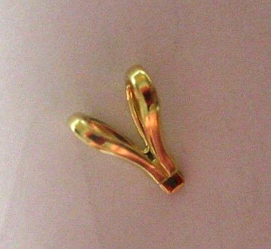 14k - YELLOW GOLD MEDIUM PENDENT LOOP. Sku F 22