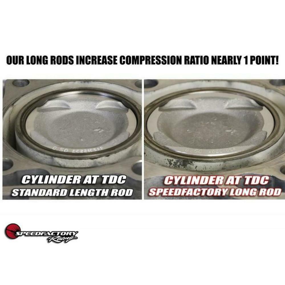 SpeedFactory No-Notch D16 Long Rod Vitara Pistons Combo 75mm Bore Turbo setup