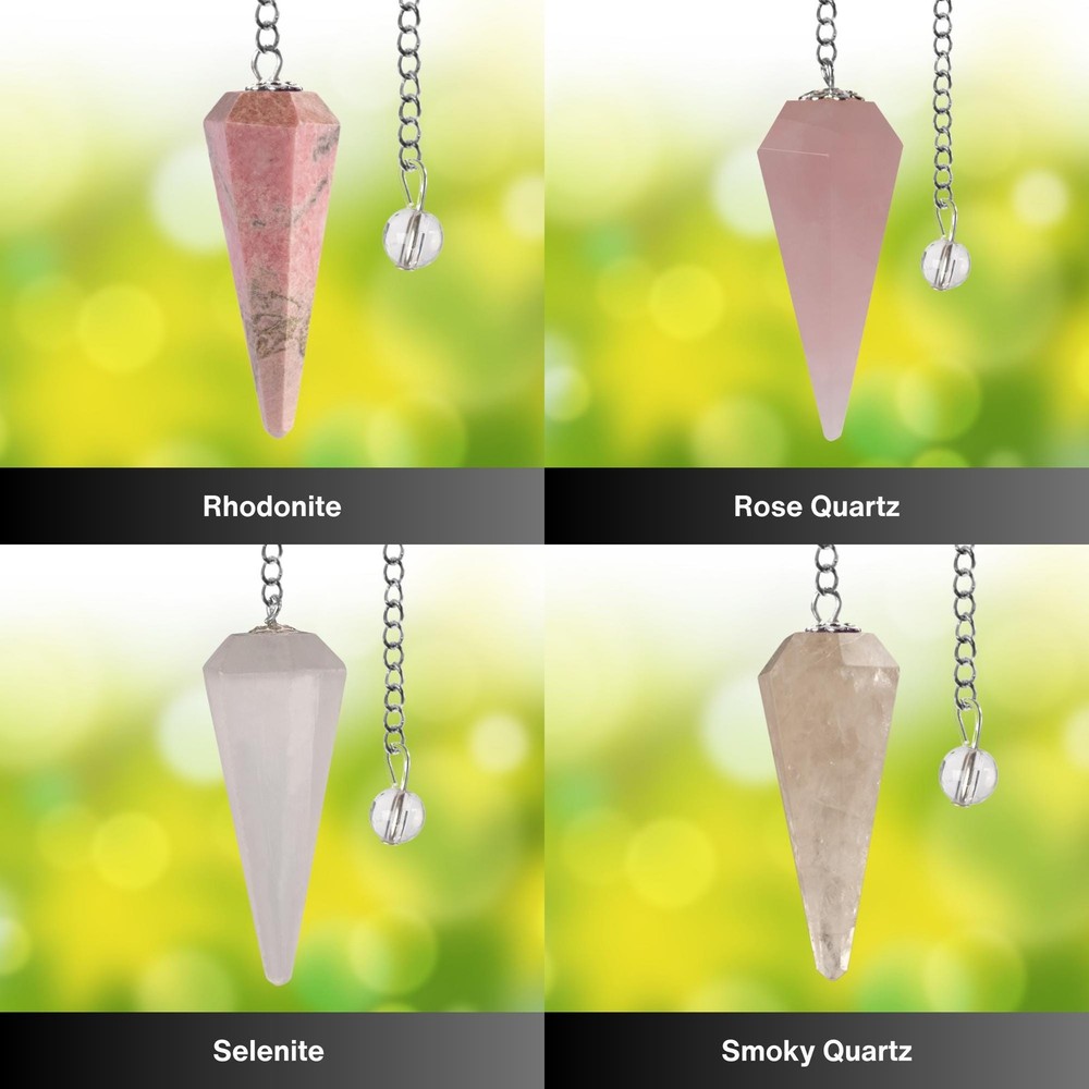 Pendulum Crystals, Divination Tool, Energy Work, Reiki, Grid ,Dowsing, 35 Types