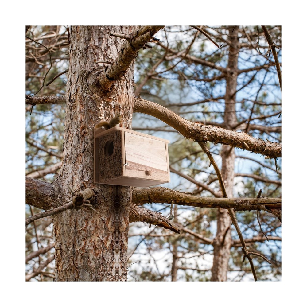 1 Pcs Large Squirrel Nesting Box Squirrel House for Outside Nesting Hanging H...