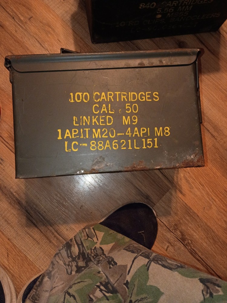 50 Cal Ammo Box Can, Used