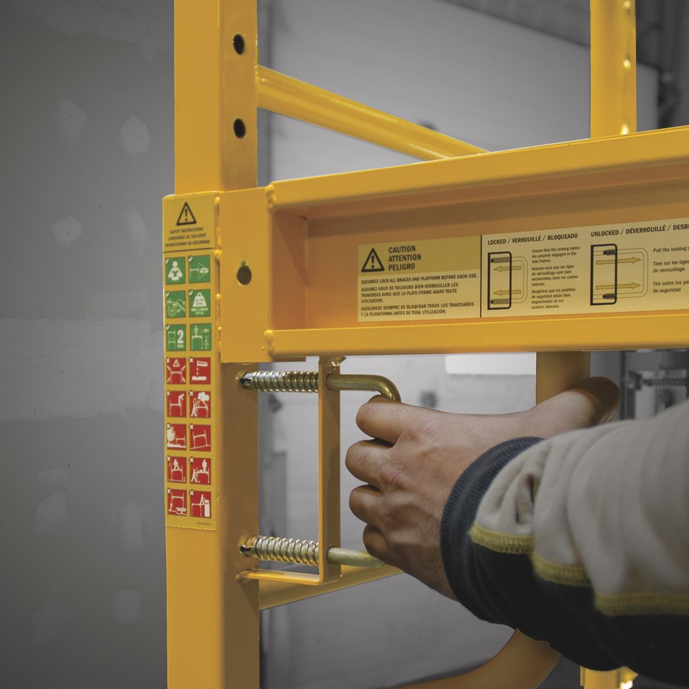 Metaltech Multipurpose Maxi Square Baker-Style Rolling Scaffold Tower Package,