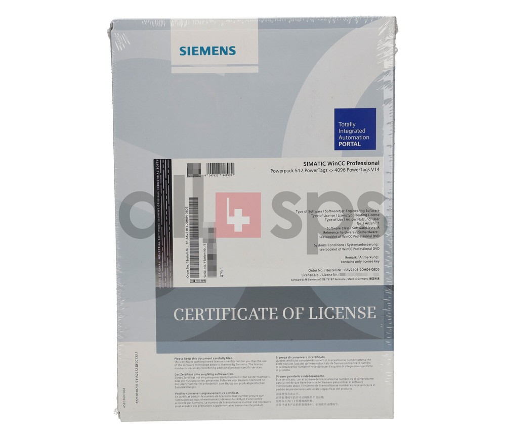 SIMATIC WINCC PROFESSIONAL POWERPACK 512 PT - 6AV2103-2DH04-0BD5 (NS)