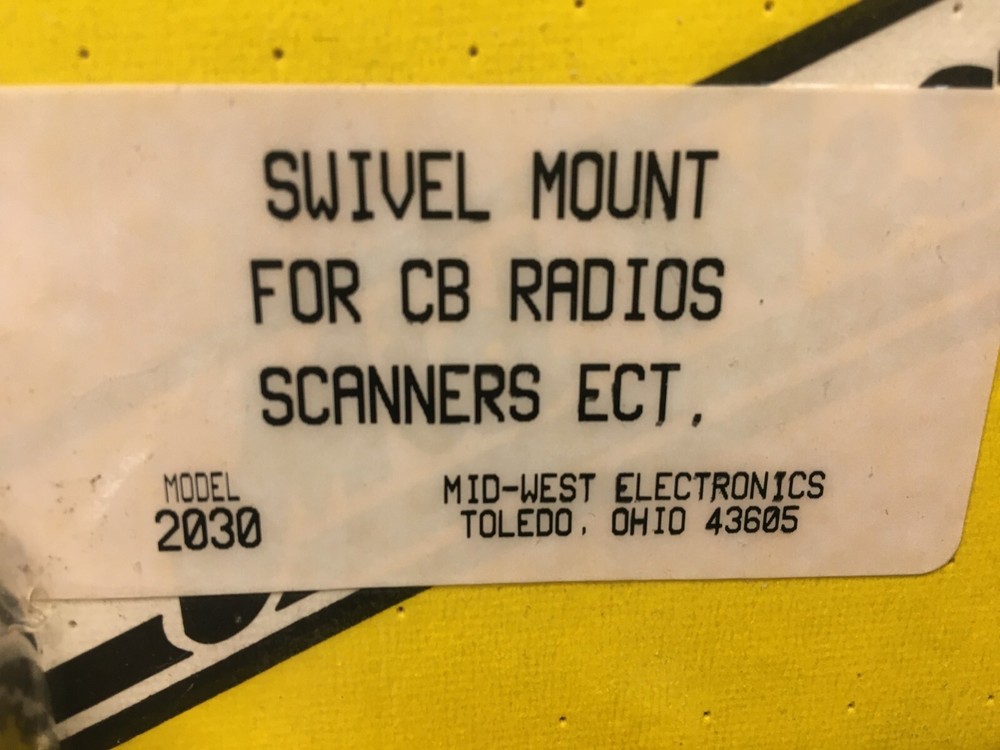 Mid-West Electronics Model 2030 Swivel Mount For CB Radios, Scanners, Ect