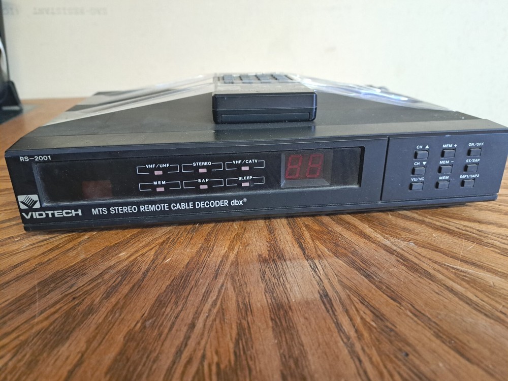 VIDTECH RS 2001 MTS STEREO REMOTE CABLE DECODER dbx Vintage