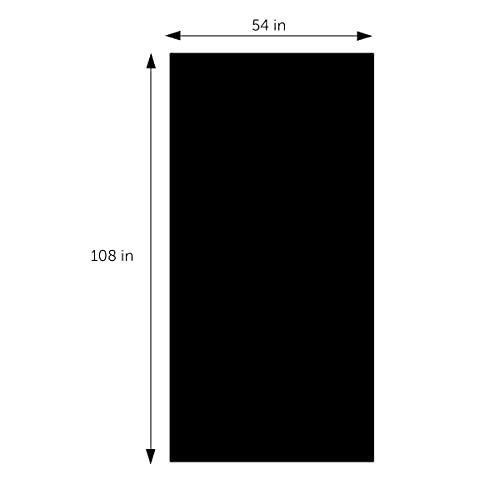 2 Rectangular Tablecloths BPA-Free Plastic, 54 x 108 2 Pack - Rectangle Black