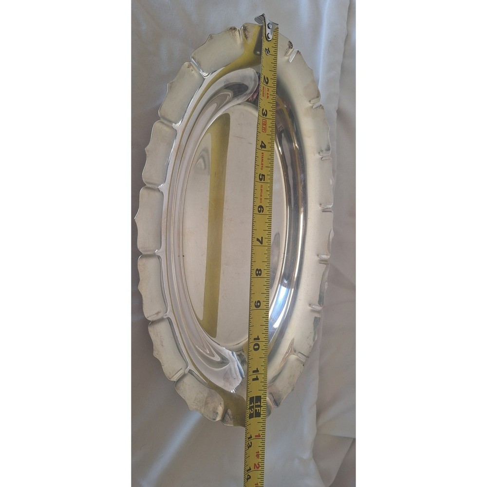 Vintage International Silver Co Early American 2360 Oval Serving Bowl 11" x 7"