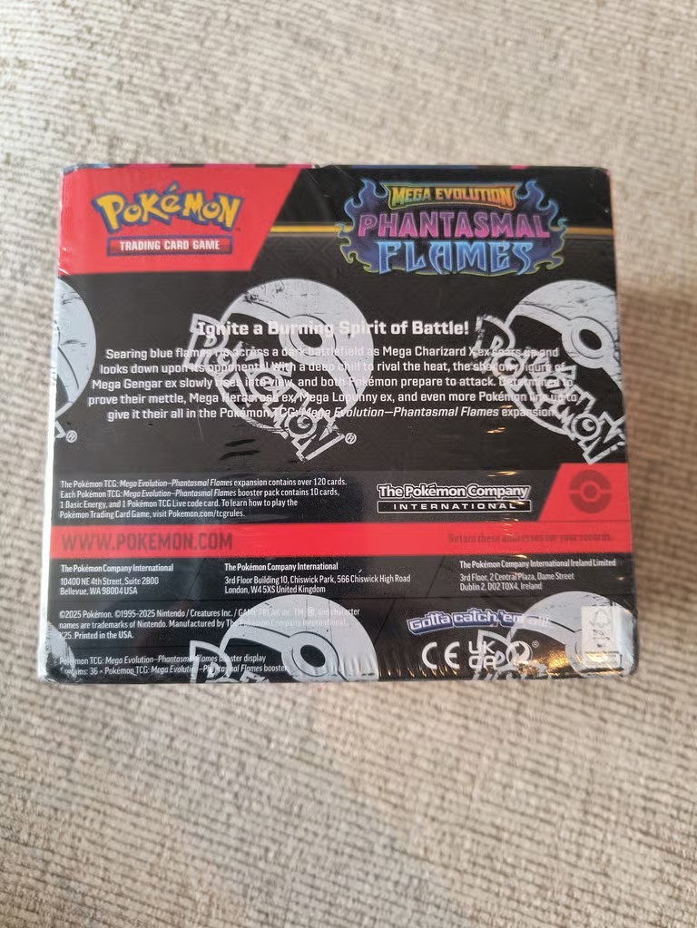 Pokemon TCG: Mega Evolution – Phantasmal Flames Booster Display Box (36 Packs)