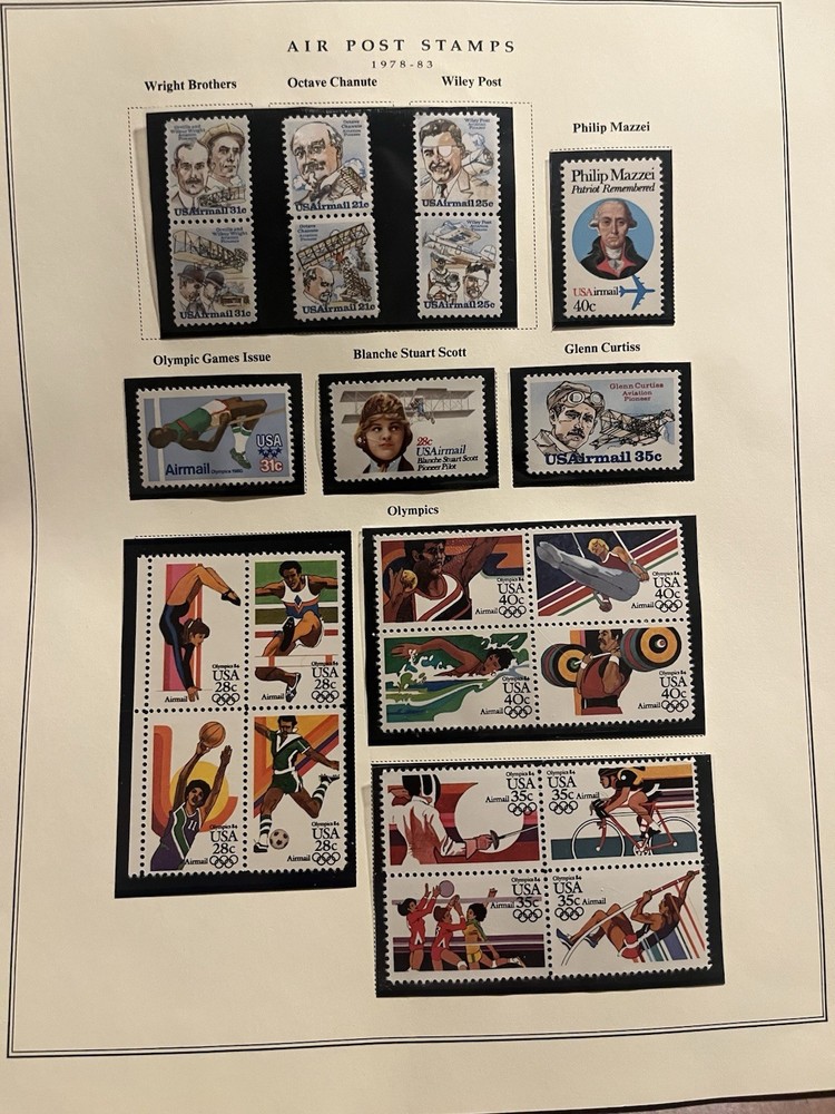 U.S. Air Post Stamps Airmail Collection