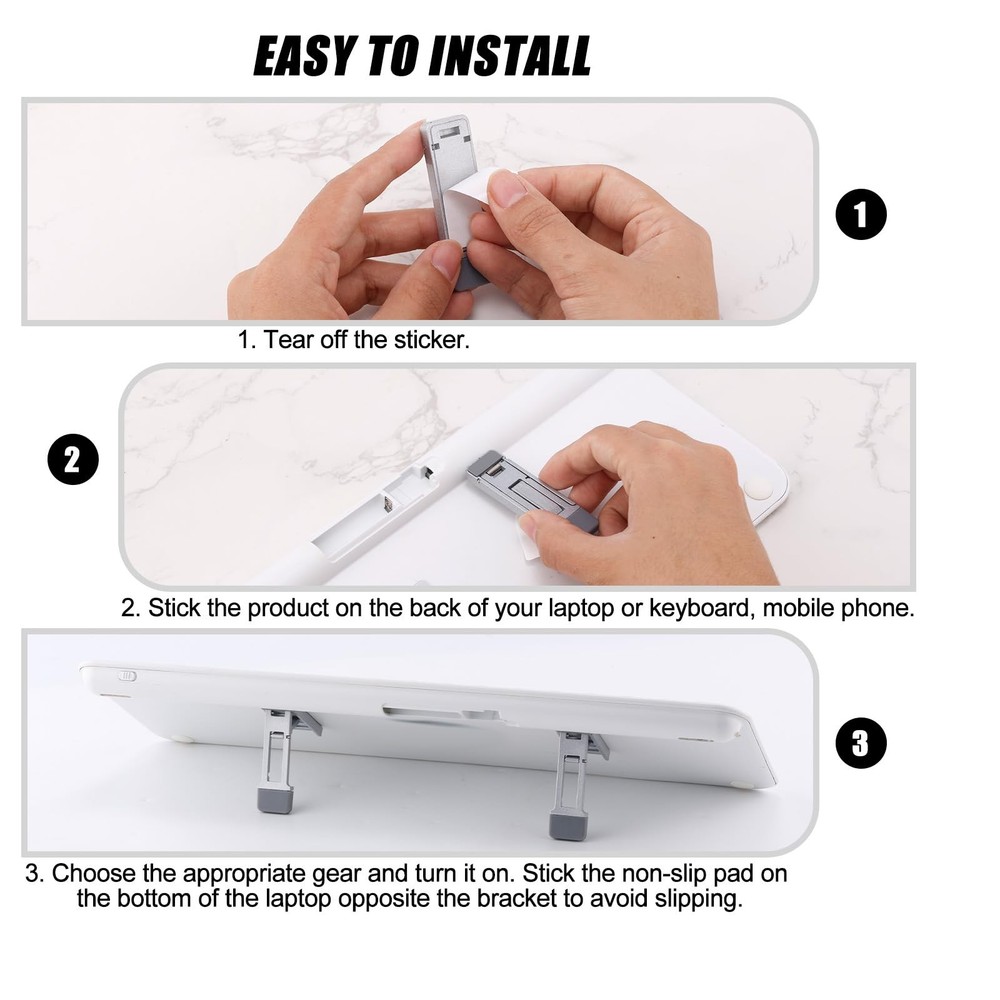 2pcs Foldable Keyboard Riser Stand for Desk, Adjustable Tilt & Portable Mini ...