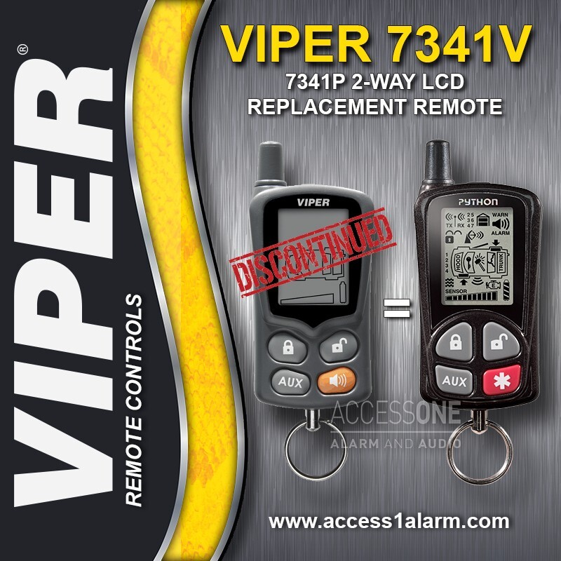 Python 7341P For DISCONTINUED Viper 7341V 2-Way LCD Replacement Remote Control