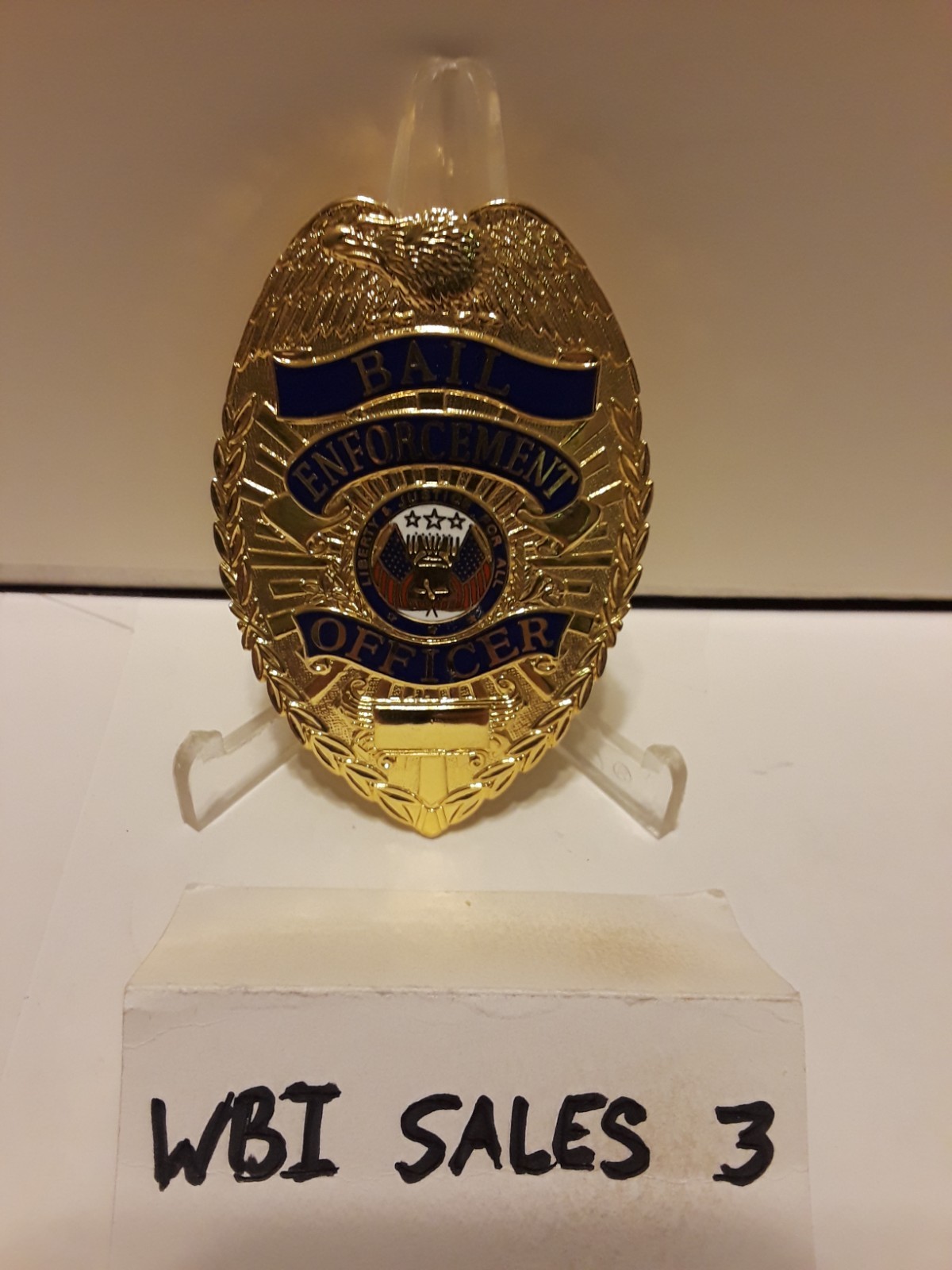 Obsolete White Star Lines RMS Titanic Security Guard Badge Gold Tone