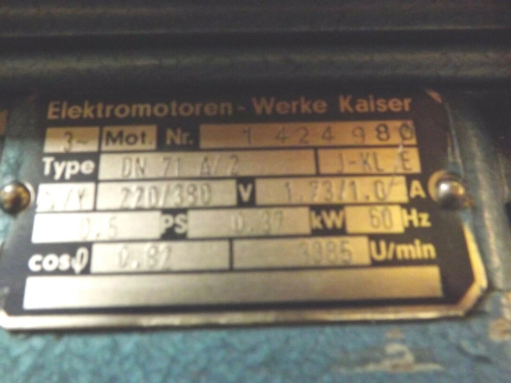 ELEKTROMOTOREN-WERKE KAISER MOTOR TYPE-DN 71 A/2 J-KL E